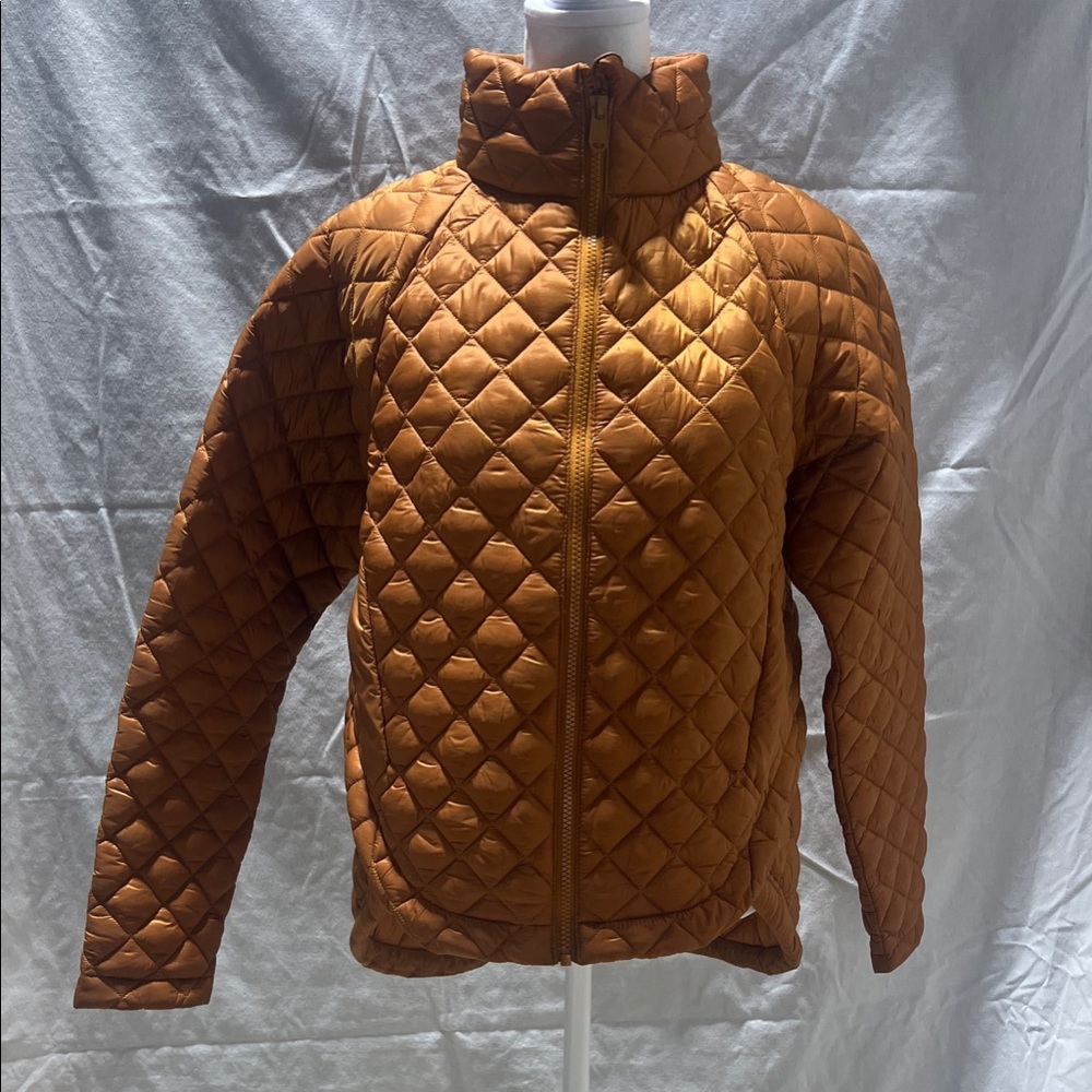 Athleta Quilted Rust/OrangePuffer Jacket